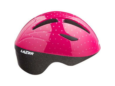 Lazer Bob+ Helmet, Pink Dots, Uni-Kids click to zoom image