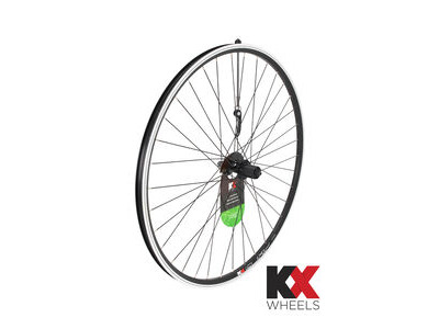 KX Hybrid 700C Doublewall Q/R Cassette Wheel Rim Brake (Rear) BLACK