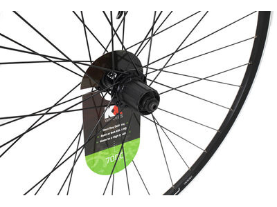 KX Hybrid 700C Doublewall Q/R Cassette Wheel Rim Brake (Rear) BLACK click to zoom image