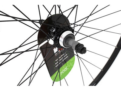 KX Hybrid 700C Doublewall Solid Screw On Wheel Rim Brake in Black (Rear) BLACK click to zoom image