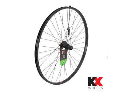 KX Hybrid 700C Singlewall Q/R Cassette Wheel Rim Brake (Rear) BLACK