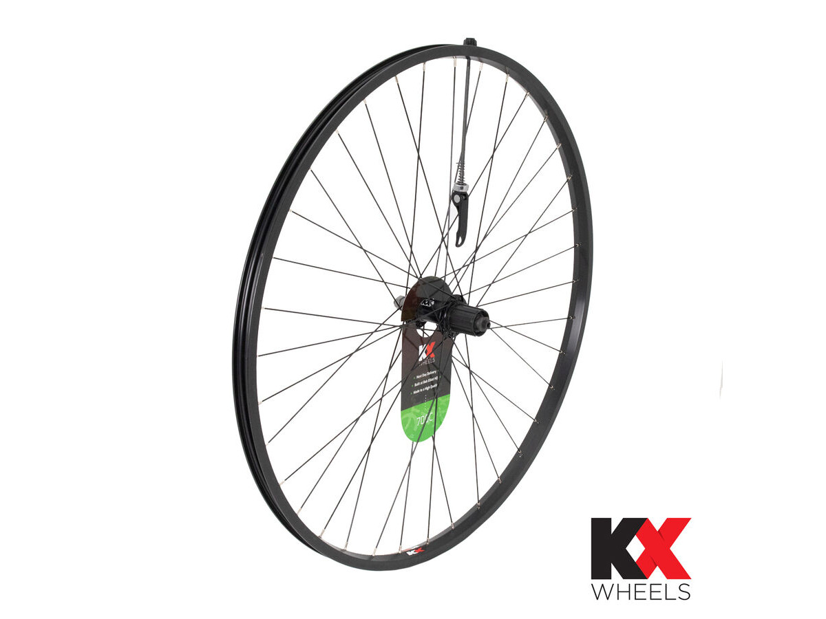 KX Hybrid 700C Singlewall Q/R Cassette Wheel Rim Brake (Rear) SILVER click to zoom image