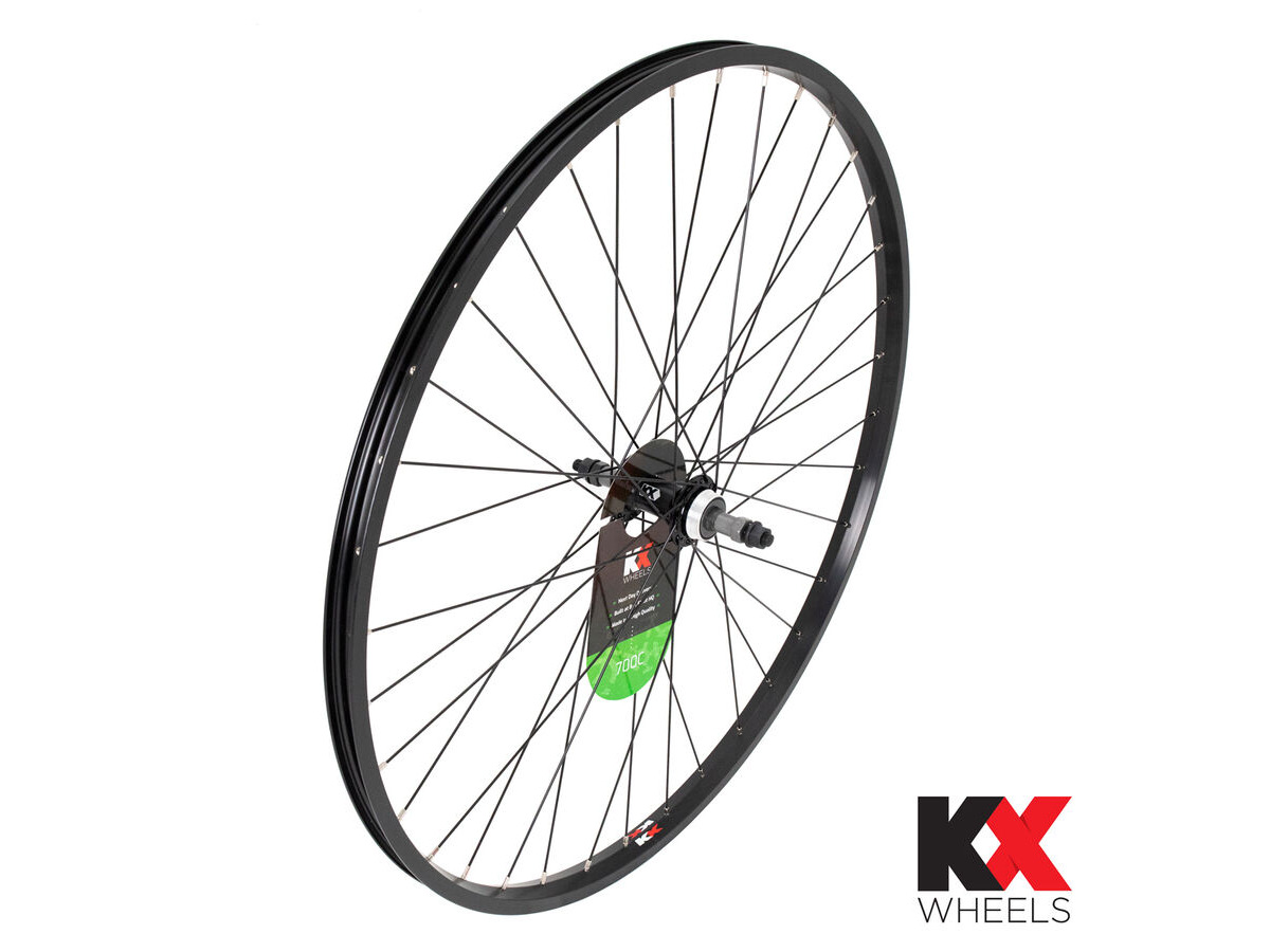 KX Hybrid 700C Singlewall Solid Axle Screw On Wheel Rim Brake (Rear) BLACK click to zoom image