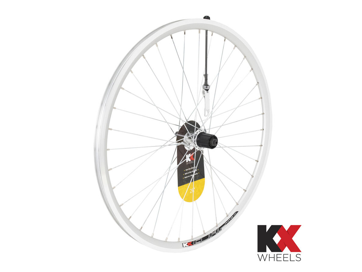 KX MTB 26" Doublewall Q/R Cassette Wheel Rim Brake (Rear) SILVER click to zoom image