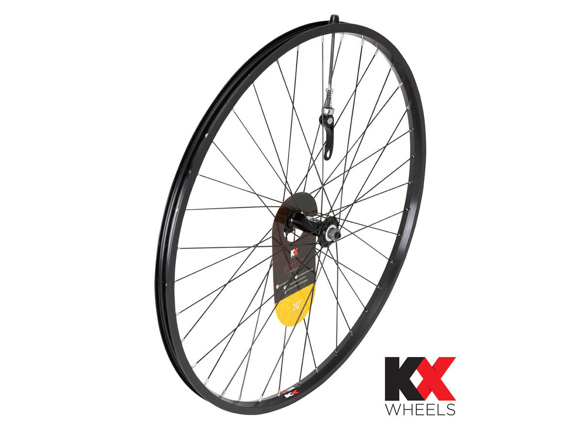 KX MTB 26" Singlewall Q/R Wheel Rim Brake (Front) BLACK click to zoom image