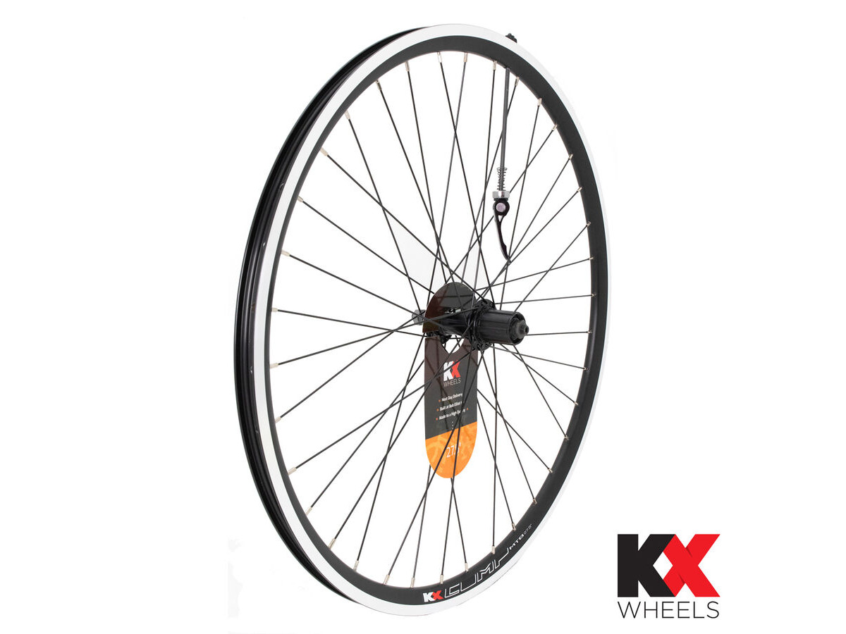 KX MTB 27.5" 650B Doublewall Q/R Cassette Wheel Rim Brake in Black (Rear) click to zoom image