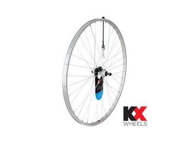 KX Road 27 x 1 1/4" Singlewall Q/R Screw On Wheel Rim Brake in Silver (Rear)