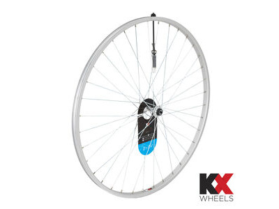 KX Road 27 x 1 1/4" Singlewall Q/R Wheel Rim Brake in Silver (Front)