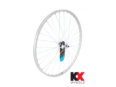 KX Road 27 x 1 1/4" Singlewall Solid Axle Wheel Rim Brake in Silver (Front)