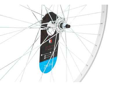 KX Road 27 x 1 1/4" Singlewall Solid Axle Wheel Rim Brake in Silver (Front) click to zoom image