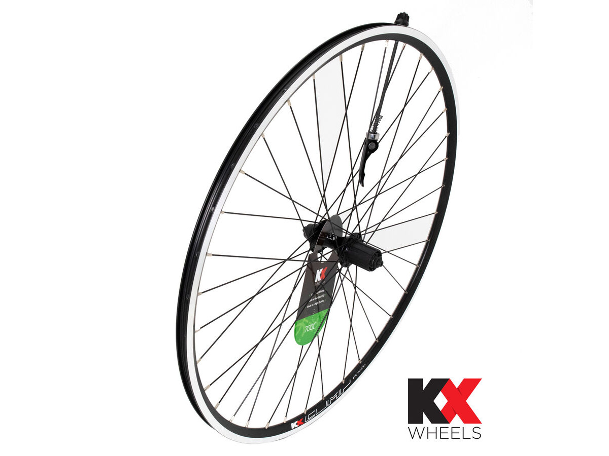 KX Road 700C Doublewall Q/R Cassette Wheel Rim Brake (Rear) BLACK click to zoom image