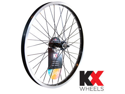 KX Junior 20" Singlewall Solid Axle Wheel Rim Brake in Black (Front)