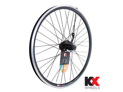 KX Junior 24" Doublewall Q/R Axle Cassette Wheel Disc / Rim Brake in Black (Rear)