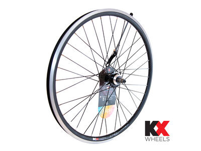 KX Junior 24" Doublewall Q/R Axle Screw-On Wheel Disc / Rim Brake in Black (Rear)