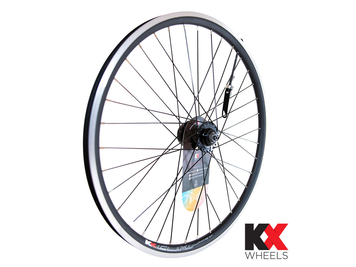 KX Junior 24" Doublewall Q/R Axle Wheel Disc / Rim Brake in Black (Front) click to zoom image