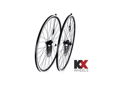 KX Pro Road 700C Q/R Sealed Bearing Wheel 10-11 Speed in Black Wheelset