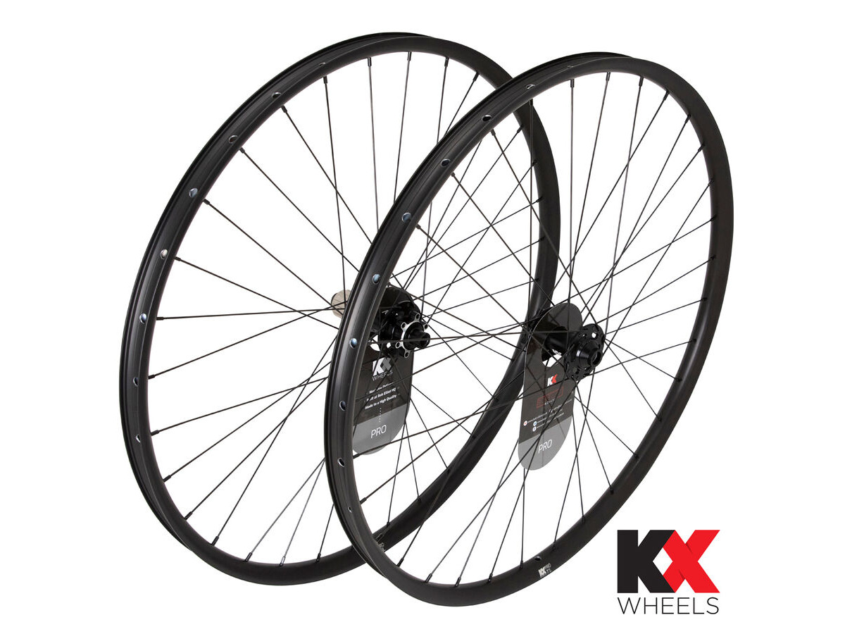 KX Pro 29" MTB Disc Tubeless Thru Axle Wheels in Black click to zoom image