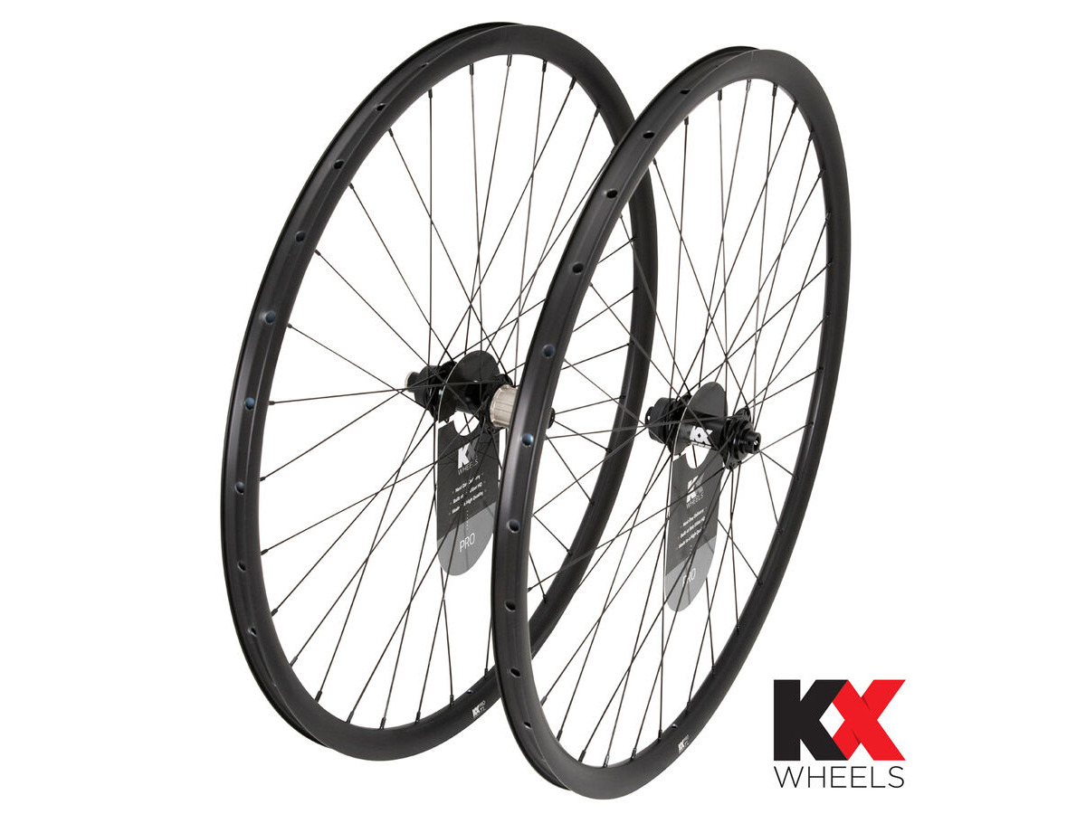 KX Pro Road Disc Tubeless Thru Axle Wheels in Black click to zoom image
