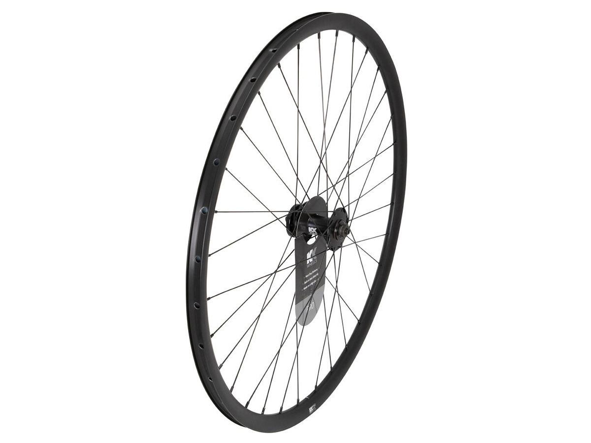 KX Pro Road Disc Tubeless Q/R Wheels in Black Front click to zoom image