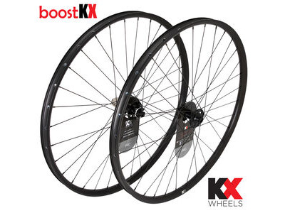 KX KX Pro 29" MTB Disc Tubeless Thru Axle Boost Wheels in Black Wheelset