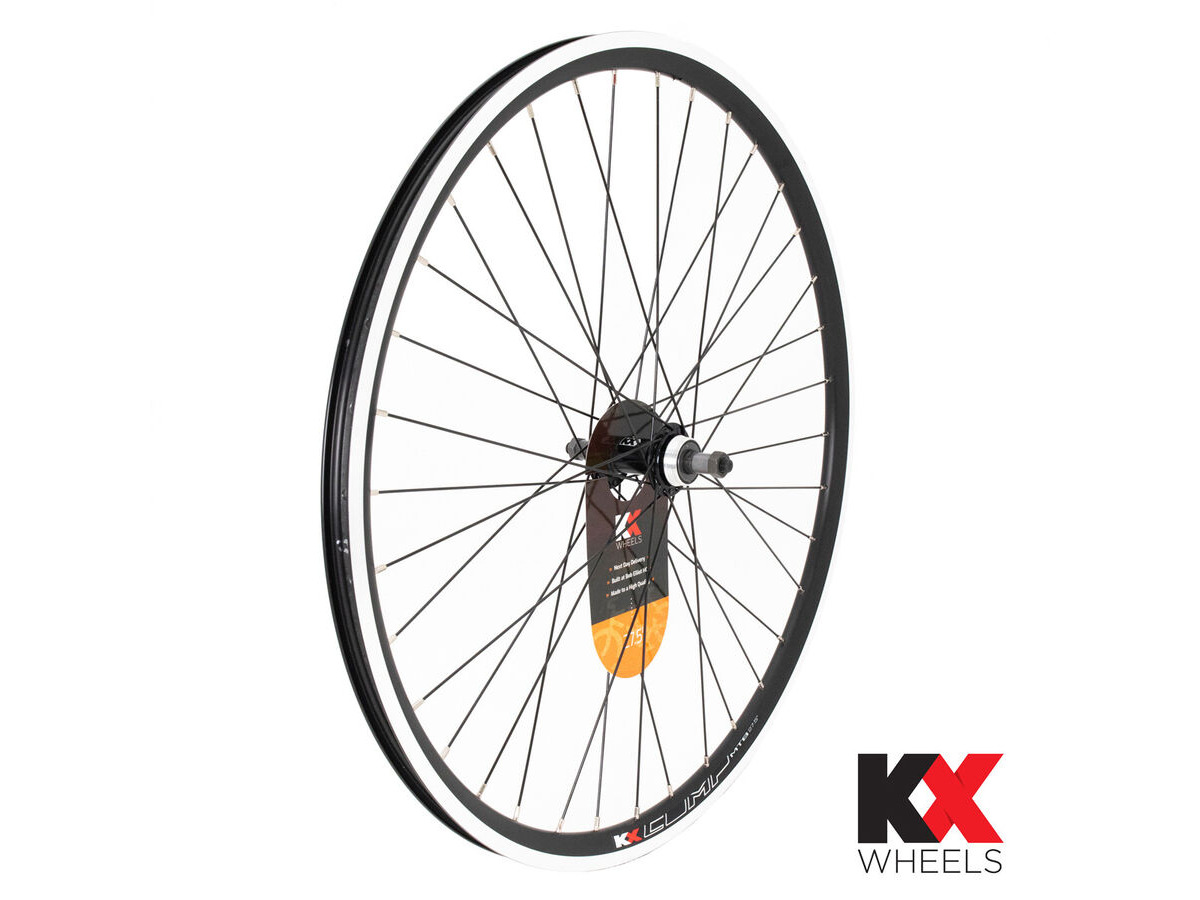 KX MTB 27.5" 650B Doublewall Solid Axle Screw On Wheel Rim Brake in Black (Rear) click to zoom image