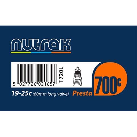 NUTRAK 700x18 - 23C Presta 60 mm long valve click to zoom image