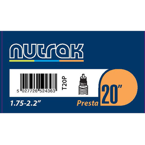 NUTRAK 20 x 1.75 - 2.125 inch Presta inner tube click to zoom image