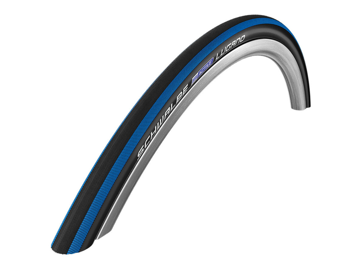 Schwalbe Lugano 700 x 23C Blue Stripes Folding click to zoom image