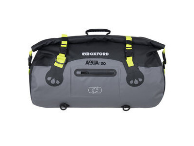 Oxford AQUA T-30 ROLL BAG - BLACK/GREY/FLUO