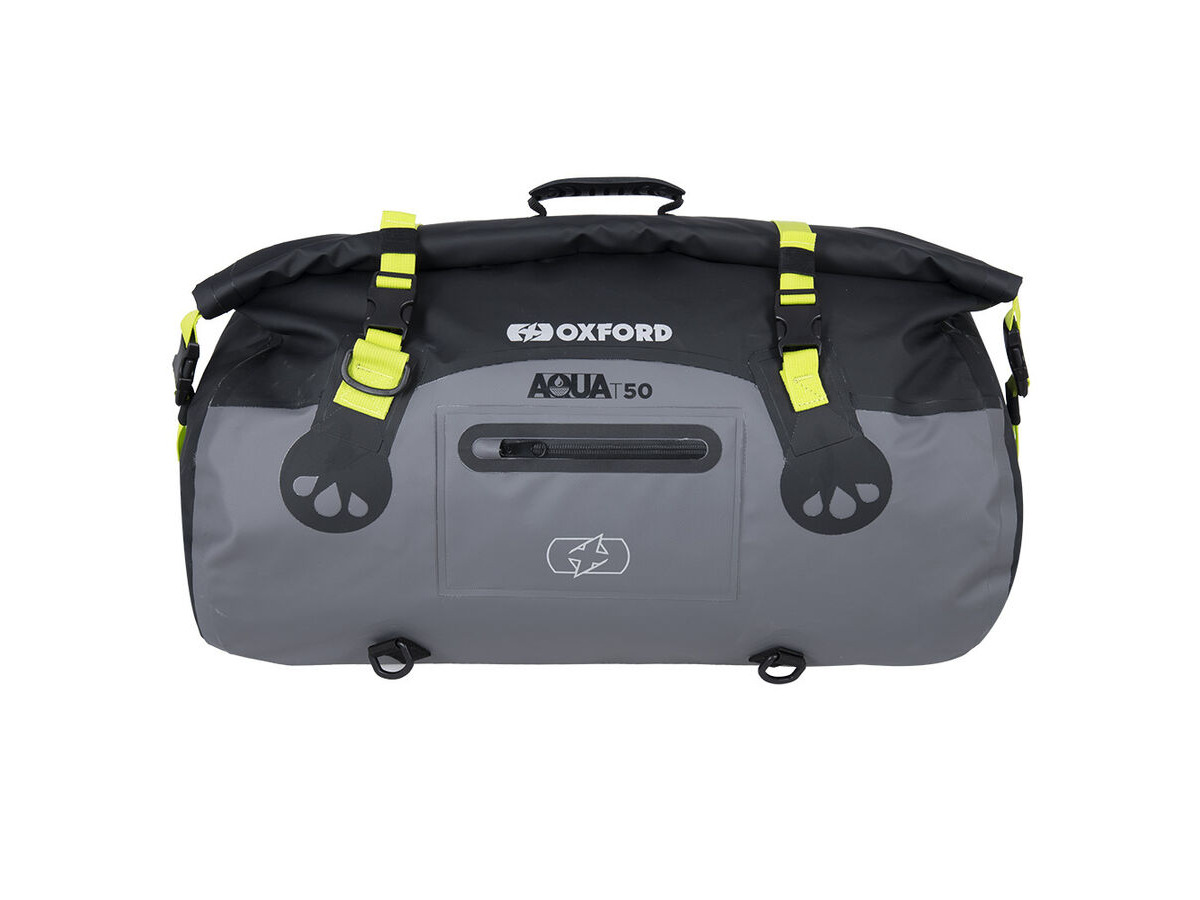 Oxford AQUA T-50 ROLL BAG - BLACK/GREY/FLUO click to zoom image